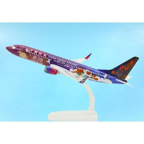 Diecast 20CM 1/350 Scale B737-800 737 China United Airlines Airways Airliner Aviation Toy Plane Alloy Gift Collection Display
