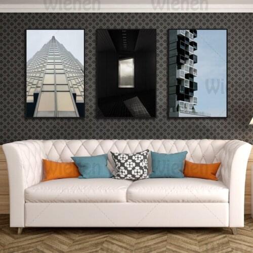 New Modern Architecture Apartment Prints And Posters Creative Window Canvas Pictures For Living Room Home Decoration Wall Art