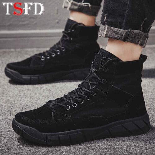 Warmest Mens Winter Boots Desert Walking Boots for Men High Top Sneakers Man Plush Snow Zapatos Thick Bottom Male Flats Boat D5