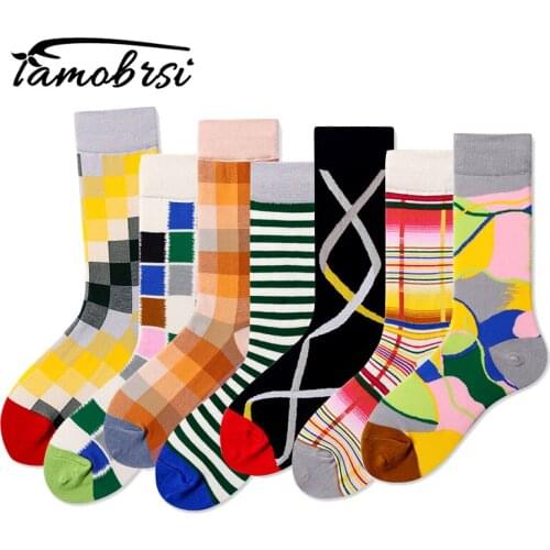 Geometric Lattice 2020 Cool Funny Novelty Streetwear Funky Crazy Male Thermal Fun Socks Cotton Happy Women Men Short Skate Socks