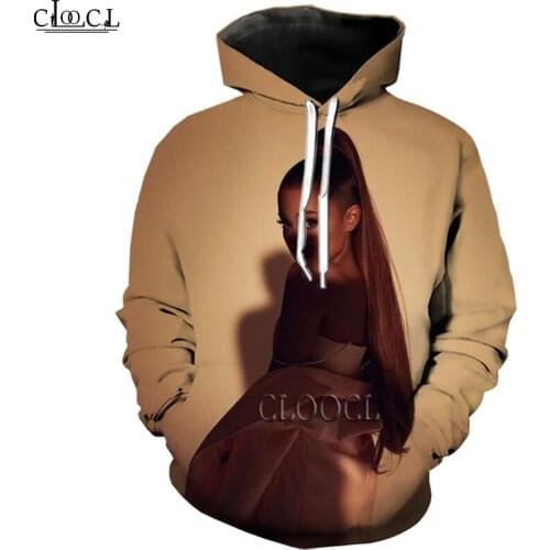 HX Singer Ariana Grande 3D Printed Hoodie Men Women Tracksuit Autumn Long Sleeve Pullover Fashion Sport Hoodie Drop Shipping
