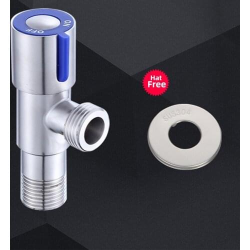 304 Stainless steel angle valve triangle valve three-width hot and cold thickening lengthening water heater valve