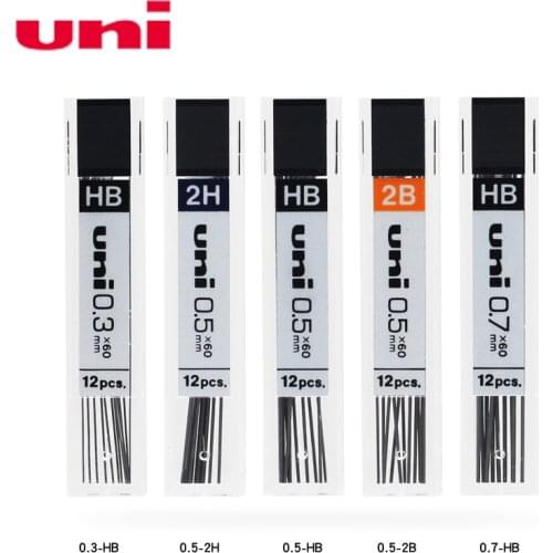 Japan Uni UL-1405/1403/1407 lead core 0.3/0.5/0.7mm 2H 2B HB pen automatic pencil refills stationery