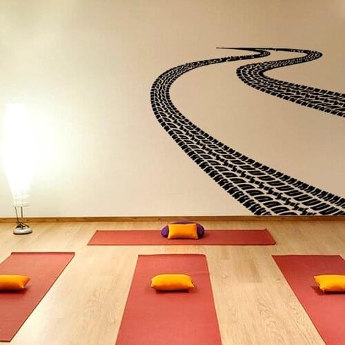 YOYOYU Road With Traces of Tires Wall Stickers Living Room Playroom Decal Home Decoration Art Poster Mural ZX387