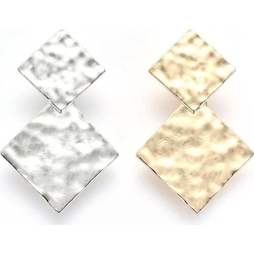 2pcs/lot Europe and the us selling alloy contracted geometric lozenge square duckbill clip hairpin clip hair accessories
