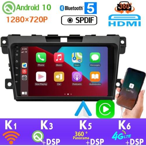 PX6 4G+64G 1280*720P Android 10 For Mazda CX-7 CX7 CX 7 360 Panoramic Camera HDMI GPS Radio Car Multimedia Player CarPlay SPDIF