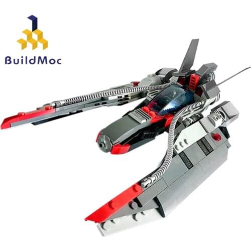 Buildmoc Military Starfighter Spaceship Moc Series Modular War Weapon Spaceship Battleship Building Block Model Kids Gift Toys
