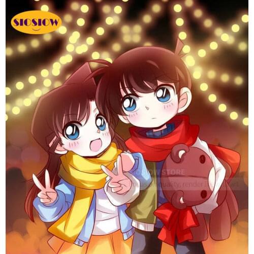 Diy 5d Posters Diamond Painting Anime Detective Conan Full Drill 3d Diamond Mosaic Embroidery Cross-Stitch Kits Decor Home Gifts