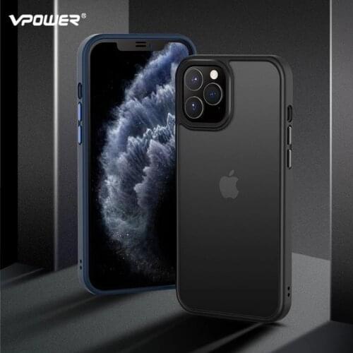 For 2020 Iphone 12 Pro Max 6.5 Cases Matte Crystal Clear PC Phone Protection Soft + Hard Hybrid Arm Case For Iphone 12 2020 5.4