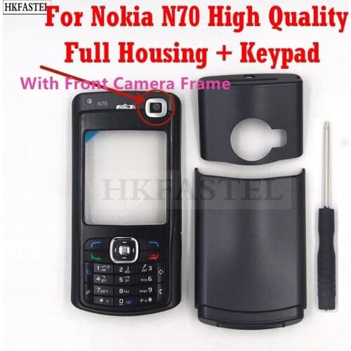 For Nokia N70 Brandnew Full Complete Mobile Phone Housing Cover Case keyboard English Russian Arabic Hebrew Keypad Free Shipping