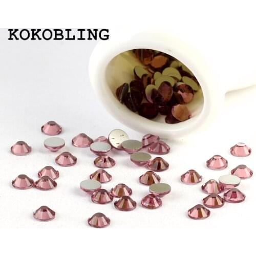 KOKOBLING ss3 -ss30 Flat Back Crystal Light Amethyst ( 3d Nail Art decorations ) Non Hot Fix Glue on rhinestones for nails diy
