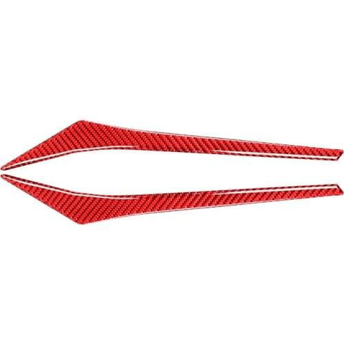 Headlight Eyebrow Cover Trim Sticker Carbon Fiber for Honda FIT JAZZ 2014 2015 2016 2017 2018 2019 2020 (Red)