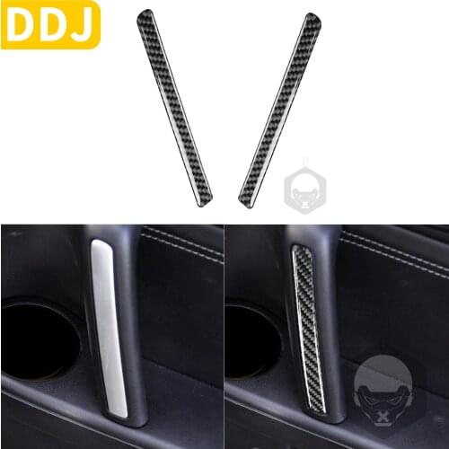 Carbon Fiber Door Pull Cover Sticker For Mazda MX-5 Miata 2009-2015 MX5 NC Roadster Door Grips Interior Trim Car Accessories