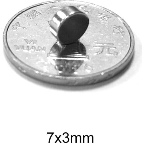 20~500pcs 7*3 mm Neodymium magnet Disc 7x3mm 7x3 Strong Small Magnetic Magnets For Craft 7mm x 3 mm Permanent Neodymium magnet