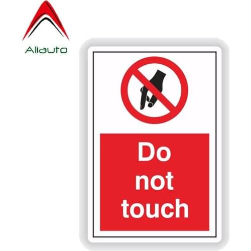 Aliauto Warning Car Sticker Do Not Touch Decorate Creative Accessories PVC Decal for Toyota Camry Honda Crv Turkish,12cm*8cm