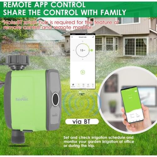 Programmable BT Water Timer Hose Faucet Timer Outdoor Water Flow Meter Automatic Watering Sprinkler System Irrigation Controller