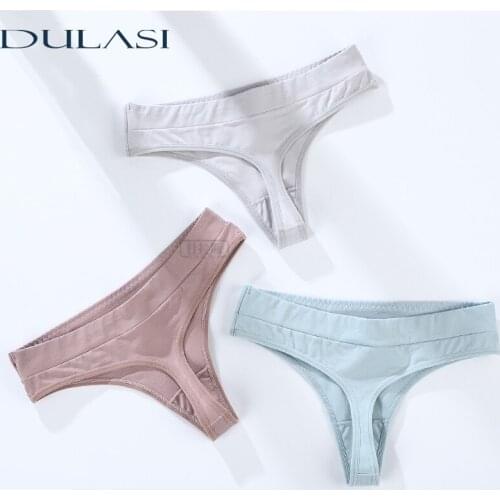 Sexy Cotton Thong Low Waist T-Back Traceless Womens Underwear Comfortable Lingerie Solid Color G-String 2020 3pcs/Lot Recommend