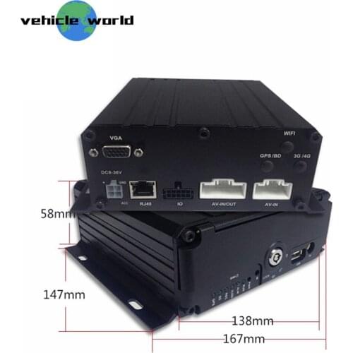 School Bus Vehicle Car Taxi Trailer Truck 2.0MP AHD 1080P HDD SD Card 6Ch Mobile DVR