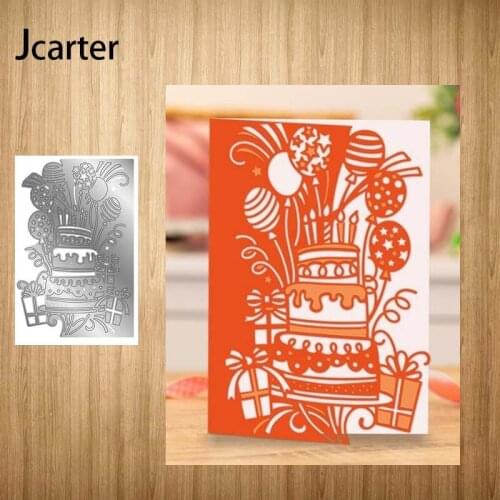 Birthday Cake balloons Gift Candle New Metal Cutting Dies Craft Stencil Diy Scrapbooking Handmade Card Make Shape Album Decor