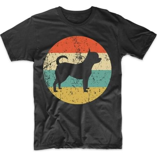 Retro Chihuahua Icon Funny Dog Lovers Gift T-Shirt. Summer Cotton O-Neck Short Sleeve Mens T Shirt New Size S-3XL