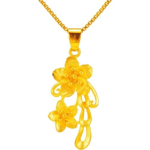 VAMOOSY Gold Chain Rose Women Pendant Choker Necklace Dubai 2020 Fashion 24K Gold Jewelry Minimalist Collor Accessories