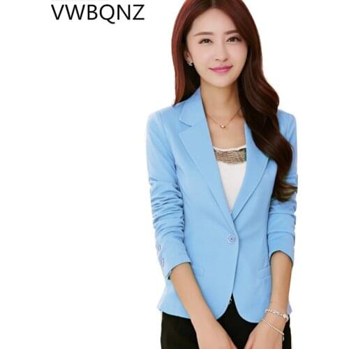New Plus Size Womens Business Suits Spring Autumn All-match women Blazers Jackets Short Slim Single Button Blazer Women Suit 3XL