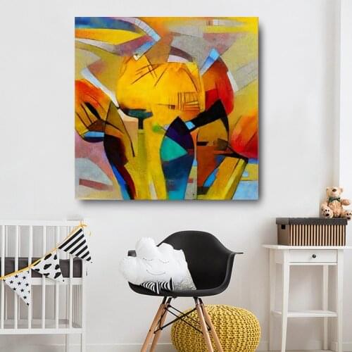 1 Pieces Large Abstract Color Paintings By Kandinsky Modern Wall Art Posters HD Print Canvas Pictures Home Decor For Living Room