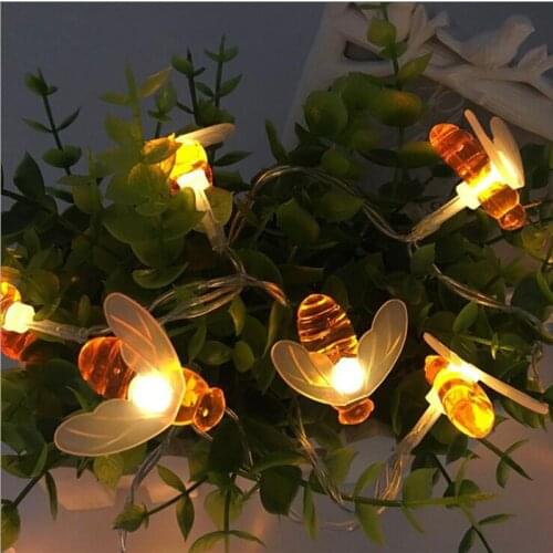 20 Pcs LED Honey Bee String Lights Outdoor Garden Outdoor Holiday Decor Camping Gear