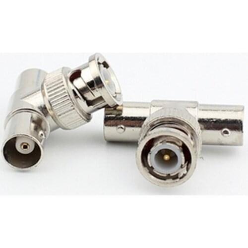 4pcs BNC Male Plug to 2*BNC Female Jack Connector T type RF Adapter 3-Way