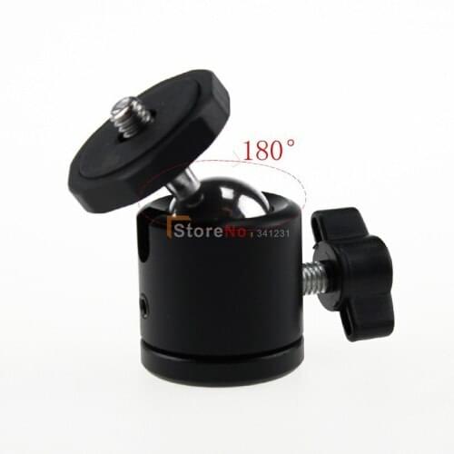 Wholesale 1pcs tripod accessories Mini 360 Degree Rotate Tripod Ball Head Pro Ballhead With 1/4" Screw For Camera Flash light