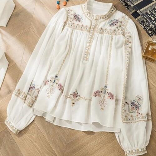 Bazeer Women's Shirts With Embroidery