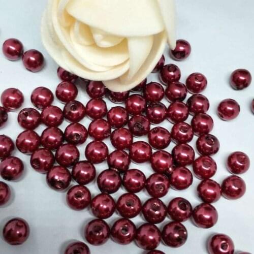 6mm Straight Holes16 colors Ivory Round Imitation Plastic Pearl Beads for Jewelry Accessories Beads & Jewelry Making 100pcs