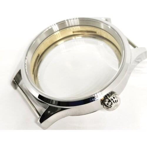 Watchs Part For Mans 44MM Cases 316 Stainless Steel Fit Manual Winding Movement St36 Eta 6498 Or 6497