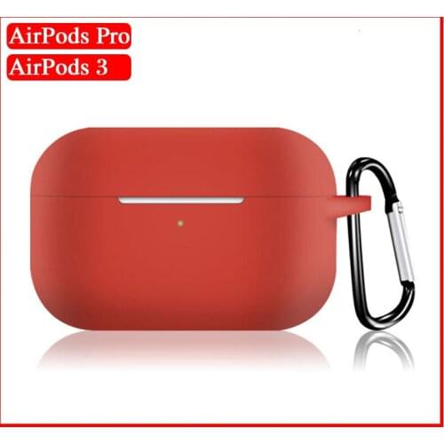 Case For AirPods Pro Case Silicone Wireless Bluetooth Headphone Protective Cover For Air Pods Pro Case With Hook For Airpods Pro