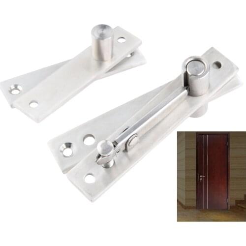 DRELD Stainless Steel Door Hinge Wooden Door Hidden Hinge 130x25mm 105x25mm Pivot Hinge 360 Degree Install Up and Down