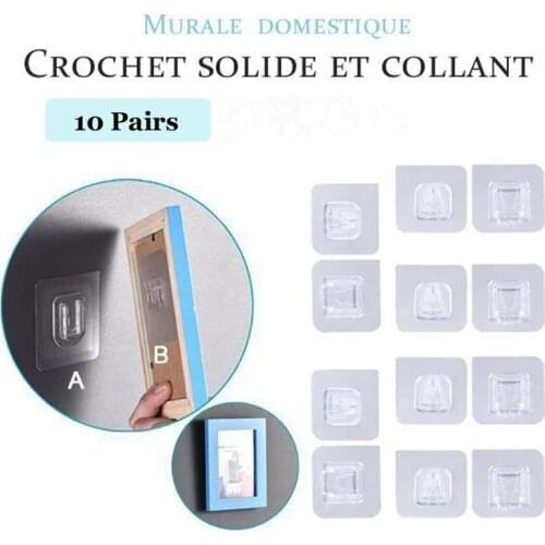 10x Double-Sided Adhesive Wall Hooks Hanger Strong Transparent Suction Cup Wall Holder For Kitchen dubbelzijdig klevende haken