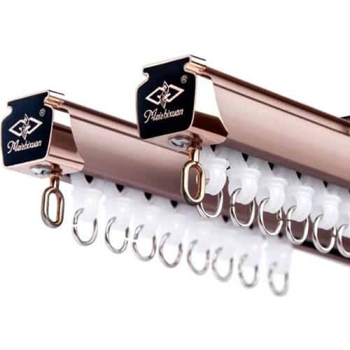 Smooth and quiet strong load bearing thick aluminum curtain track mute rail straight track curtain track