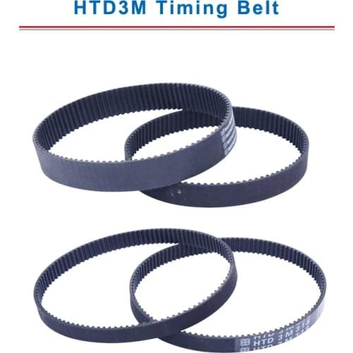 HTD3M Timing Belt with circular teeth 3M-285/288/291/294/297/300/303/306/309/312 teeth pitch 3mm belt width 10/15 mm