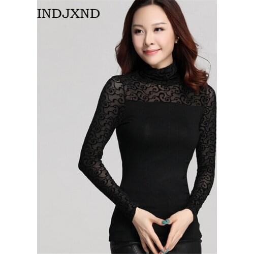 Кружевные блузки INDJXND China At AliExpress
