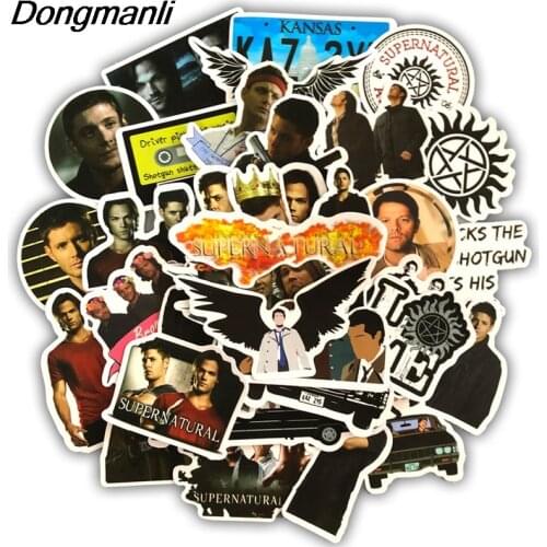 K1777 Dongmanli 50 Pcs/set Supernatural DIY Skateboard Graffiti Laptop Badge Motorcycle Luggage Accessories