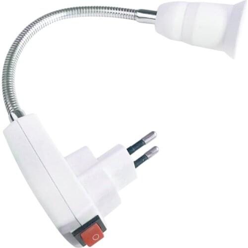 Lamp Converter 110-220V 6A E27 Light Lamp Bulb Holder Flexible Extension Converter Switch Adapter Socket 20cm-50cm EU/US Plug