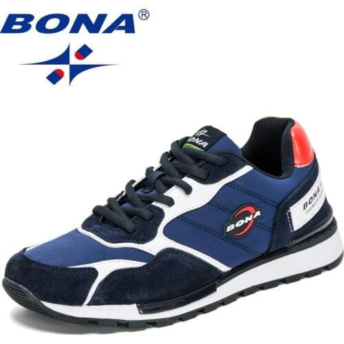 BONA 2021 New Designers Luxury Brand Men Casual Sneakers Lightweight Walking Shoes Male Fashion Leisure Footwear Mansculino Soft