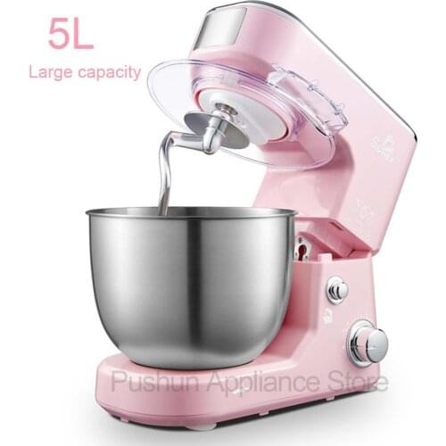 5L food mixer machine blender bread dough Stand egg beater stirring whisk with dough hook removable bowl Cream Kneading 220v