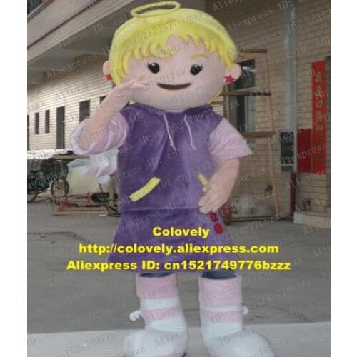 Latex Angel Angell Angelhood Spirit Elf Mascot Costume Adult Cartoon Character Holiday Celebrate MINIPINK Top Seller zz7015