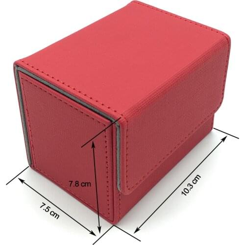 Small Size Side Open Magic Deck Box Deck Case Trading Card Box Pokemon cards box: Red
