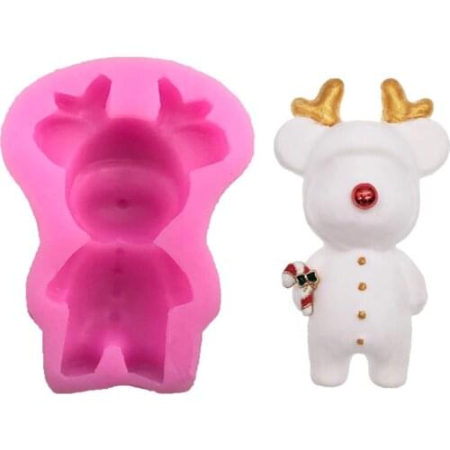 Lovely BearDecoration Fondant Cake Silicone Mold Chocolate Candy Molds Cookies Pastry Biscuits Mould DIY Cake Baking Tools Aouke
