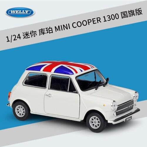WELLY Diecast Car 1:24 Simulation Model Car MINI COOPER 1300 Metal Toy Car Toys For Children Boys Gift Collection Decoration