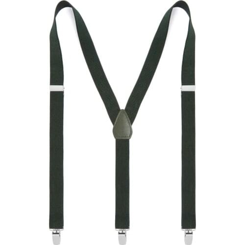 Soild Color Slim Men Women Adjustable Casual Suspenders Y-shape Braces 3 Clip Pants Suspender