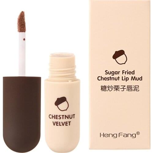 New Product Candied Chestnut Lip Mud Lip Glaze Milk Coffee Apricot Caramel Lipstick Lasting Hydrating Lip Gloss Cosmetics TSLM1