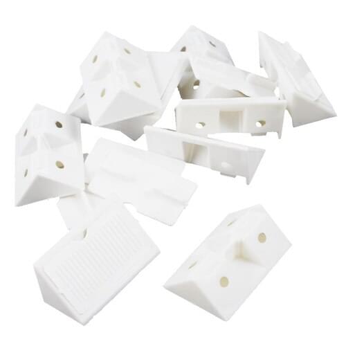 KSOL New Style Furniture Cabinet Fastener Corner Braces Angle Brackets White 10pcs